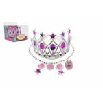 Teddies Lepotni set krona, uhani, ogrlica plastični karneval