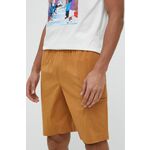 Kratke hlače New Balance moški, rjava barva - rjava. Kratke hlače iz kolekcije New Balance. Model izdelan iz tkanine. Tanek, gosto tkan material.