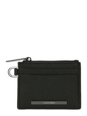 Calvin Klein Majhna moška denarnica Modern Bar Cardholder 4Cc W/Zip K50K511670 Črna
