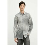 Srajca Armani Exchange moška, siva barva, XM001956 AF13184 - siva. Srajca iz kolekcije Armani Exchange, izdelana iz tanke, rahlo elastične tkanine. Model iz zračne tkanine z visoko vsebnostjo bombaža.