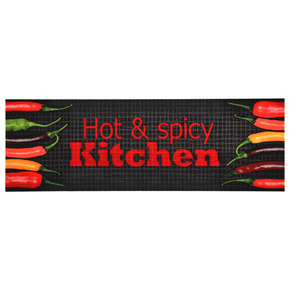Shumee Kuhinjska preproga pralna z napisom Hot &amp; Spicy 60x300 cm