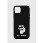 Etui za telefon Karl Lagerfeld iPhone 14 Plus 6,7'' črna barva - črna. Etui za IPhone iz kolekcije Karl Lagerfeld. Model izdelan iz sintetičnega materiala.