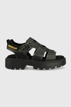 Usnjeni sandali Caterpillar črna barva - črna. Sandali iz kolekcije Caterpillar. Model izdelan iz naravnega usnja.