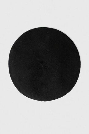 Volnena baretka Answear Lab črna barva - črna. Baretka iz kolekcije Answear Lab. Model izdelan iz enobarvnega materiala. Izjemno zračen