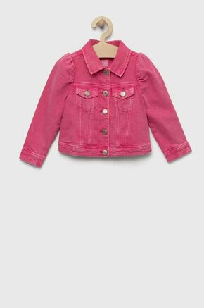 Otroška jeans jakna GAP roza barva - roza. Otroški jakna iz kolekcije GAP. Prehoden model
