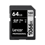 Lexar Professional 1066x SDXC spominska kartica, 64 GB, UHS-I