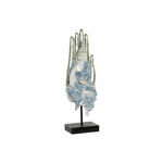 NEW Okrasna Figura DKD Home Decor 8424001712205 Šampanjec Modra Buda Orientalsko 14 x 11 x 41 cm