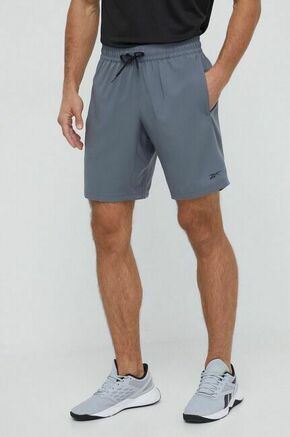 Kratke hlače za vadbo Reebok Workout Ready siva barva - siva. Kratke hlače za vadbo iz kolekcije Reebok. Model izdelan iz materiala
