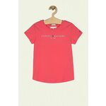 Tommy Hilfiger otroški t-shirt 74-176 cm - roza. Otroški t-shirt iz kolekcije Tommy Hilfiger. Model izdelan iz tanke, elastične pletenine.