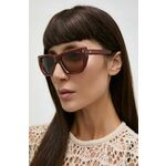 Sončna očala Gucci ženska, roza barva, GG1520S - roza. Sončna očala iz kolekcije Gucci. Model z enobarvnimi stekli in okvirji iz plastike. Ima filter UV 400.