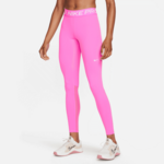 Nike Pro Mid-Rise Women's Leggings, Playful Pink/White - L