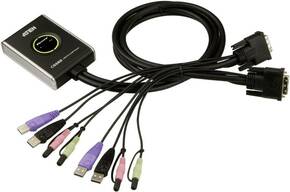 ATEN KVM stikalo 2:1 mini DVI/USB/AVDIO s kabli CS682 Aten CS682-AT