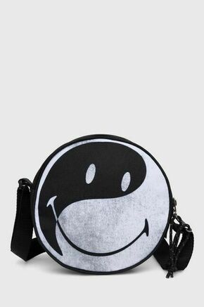 Torbica za okoli pasu Eastpak x Smiley črna barva - črna. Majhna torbica iz kolekcije Eastpak. Model na zapenjanje