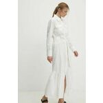 Obleka Answear Lab bela barva - bela. Lahkotna obleka iz kolekcije Answear Lab. Model izdelan iz enobarvne tkanine. Kolekcija je na voljo izključno na Answear.Si.