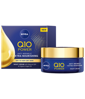 Nivea Q10 Power (Anti-Wrinkle Extra Nourishing Night Cream) nočna krema proti gubam