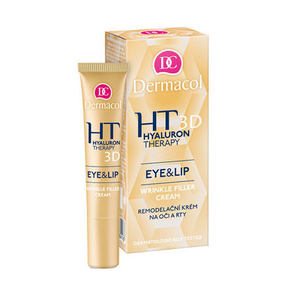Dermacol 3D Hyaluron Therapy Eye&amp;Lip Wrinkle Filler Cream preoblikovalna krema za oči in ustnice 15 ml za ženske