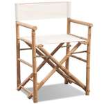shumee Zložljivi režiserski stoli 2 kosa bambus in platno