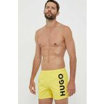 Kopalne kratke hlače HUGO rumena barva - rumena. Kopalne kratke hlače iz kolekcije HUGO. Model izdelan iz udobnega materiala.