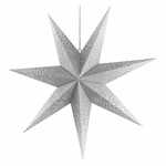 Emos Viseča papirnata zvezda s srebrnimi bleščicami v sredini, za notranje prostore, 60 cm, bela