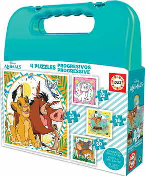 WEBHIDDENBRAND EDUCA Disney Animals Puzzle 4v1 (12
