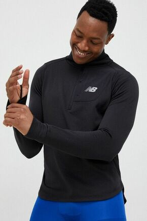 Pulover za tek New Balance Heat Grid črna barva - črna. Majica za tek iz kolekcije New Balance. Model izdelan iz materiala