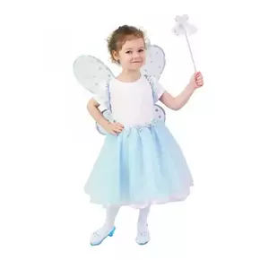 WEBHIDDENBRAND Otroški modri kostum vile z žarečimi krili