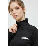 Športni pulover adidas TERREX Multi črna barva - črna. Športni pulover iz kolekcije adidas TERREX. Model z zapenjanjem na zadrgo, izdelan iz flis materiala.