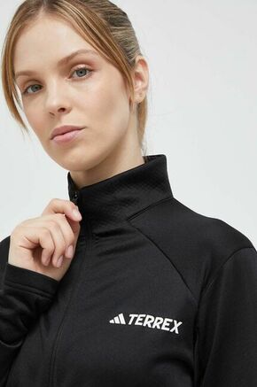 Športni pulover adidas TERREX Multi črna barva - črna. Športni pulover iz kolekcije adidas TERREX. Model z zapenjanjem na zadrgo
