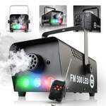 shumee LIGHT4ME FM 500 LED V2 naprava za meglo z brezžičnim daljinskim upravljalnikom, žični krmilnik, 500 W svetlobni učinek, 3 x 1 W RGB