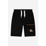 Otroške kratke hlače Timberland Bermuda Shorts črna barva - črna. Otroške kratke hlače iz kolekcije Timberland. Model izdelan iz gladke pletenine. Model iz mehke in na otip prijetne tkanine.