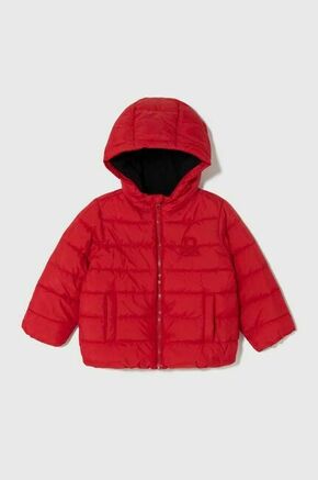 Otroška jakna United Colors of Benetton rdeča barva - rdeča. Otroški jakna iz kolekcije United Colors of Benetton. Podložen model