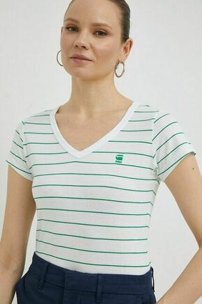 Bombažna kratka majica G-Star Raw zelena barva - zelena. Kratka majica iz kolekcije G-Star Raw. Model izdelan iz tanke