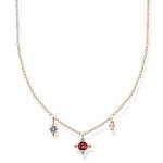 Thomas Sabo KE1898-321-7-L40V | necklace, appr. 35/37,5/40 cm, Sterling Silver | multicoloured | 925 Sterling silver, gold plated rose gold/ glass-ceramic stone/ synthetic corundum/ zirconia