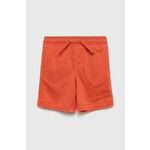 Otroške kratke hlače GAP roza barva - oranžna. Otroški kratke hlače iz kolekcije GAP. Model izdelan iz pletenine.