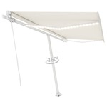 shumee Ročno zložljiva tenda LED 400x300 cm krem