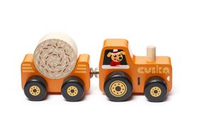 CUBIKA 15351 Traktor z vleko - lesena sestavljanka z magnetom 3 deli