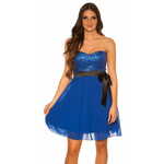 Amiatex Ženska obleka 73024, modra, 12