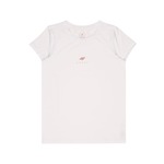 Otroška kratka majica 4F bela barva - bela. Otroški kratka majica iz kolekcije 4F. Model izdelan iz tanke, elastične pletenine.