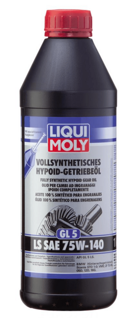 Liqui Moly olje za menjalnik Vollsynthetisches Hypoid Getriebeol GL5 LS 75W140