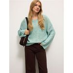 Pulover basic pastelno zelena AW 2025