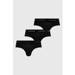 Moške spodnjice Calvin Klein Underwear 3-pack moški, črna barva - črna. Spodnje hlače iz kolekcije Calvin Klein Underwear. Model izdelan iz pletenine gladke, elastične. V kompletu so trije pari.