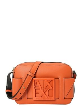 Torbica Armani Exchange oranžna barva - oranžna. Majhna torbica iz kolekcije Armani Exchange. Model na zapenjanje