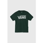 Otroška bombažna kratka majica Vans BY VANS CLASSIC BOYS zelena barva - zelena. Otroška kratka majica iz kolekcije Vans, izdelana iz tanke, elastične pletenine. Model iz izjemno udobne bombažne tkanine, ki je zračna.