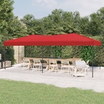 vidaXL Zložljiv vrtni šotor rdeč 3x6 m