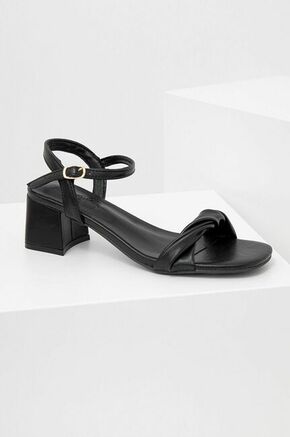 Sandali Answear Lab črna barva - črna. Sandali iz kolekcije Answear Lab. Model izdelan iz ekološkega usnja. Lahek in udoben model