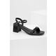 Sandali Answear Lab črna barva - črna. Sandali iz kolekcije Answear Lab. Model izdelan iz ekološkega usnja. Lahek in udoben model, idealen za vsakodnevno nošenje.