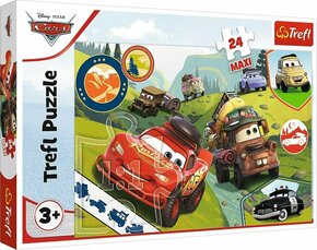 WEBHIDDENBRAND TREFL Puzzle Cars 3: Happy Cars MAXI 24 kosov