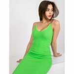 RUE PARIS Ženska črtasta bombažna obleka Emi RUE PARIS zelena RV-SK-7687.30_384730 S