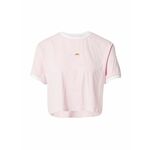 Bombažna kratka majica Ellesse roza barva - roza. Kratka majica iz kolekcije Ellesse, izdelana iz pletenine z nalepko. Model iz zračne bombažne tkanine.