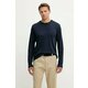 Bombažna majica z dolgimi rokavi Calvin Klein mornarsko modra barva, LV04LD227G - mornarsko modra. Majica z dolgimi rokavi iz kolekcije Calvin Klein. Model izdelan iz tanke, elastične pletenine. Model iz izjemno udobne bombažne tkanine.